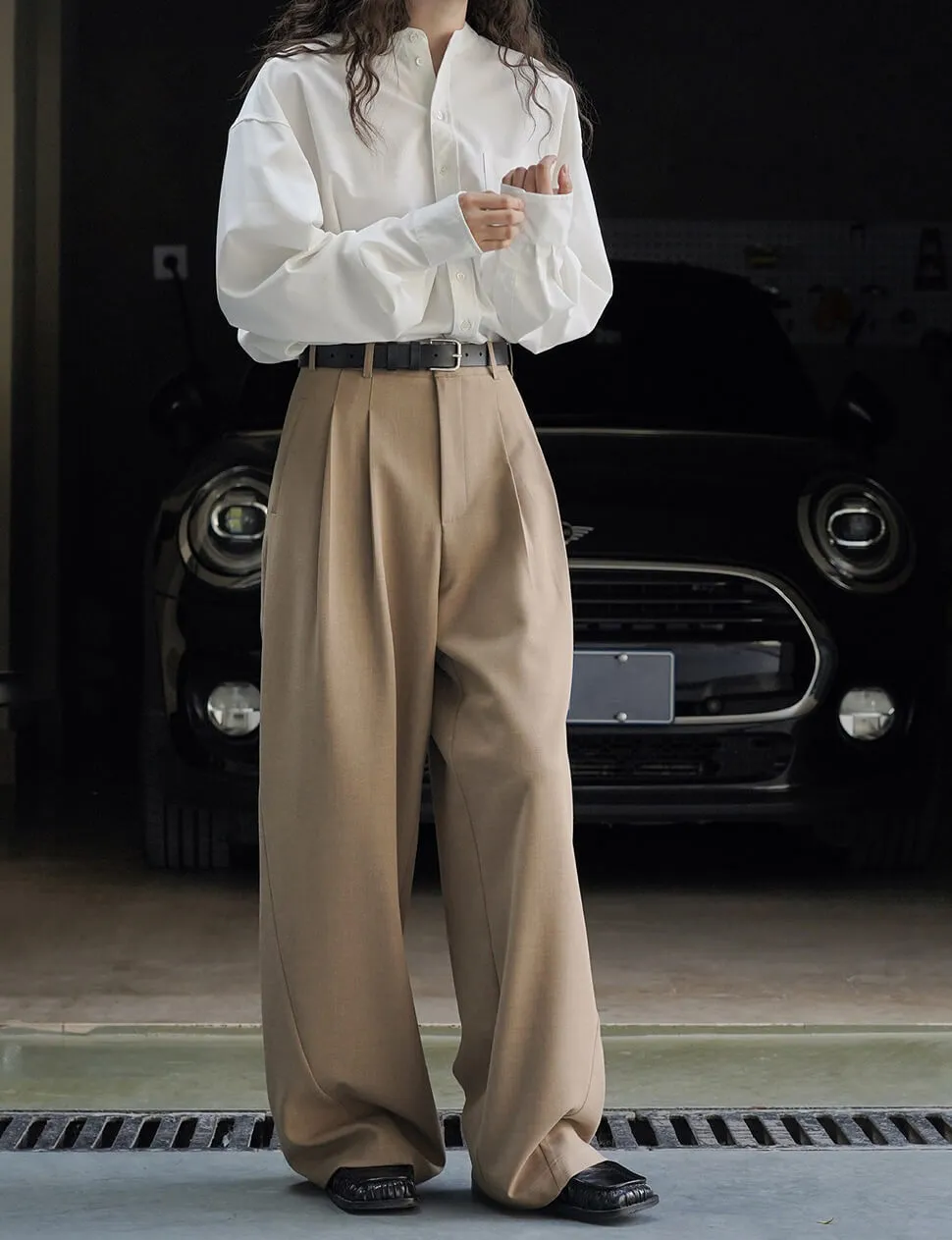 Leo Tan Barrel Leg Pants sold by Pixie Market product image thumbnail 5