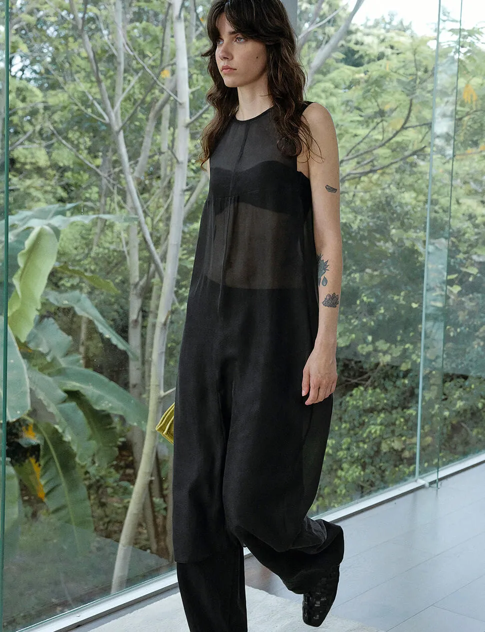 Black Sheer Layering Dress sold by Pixie Market