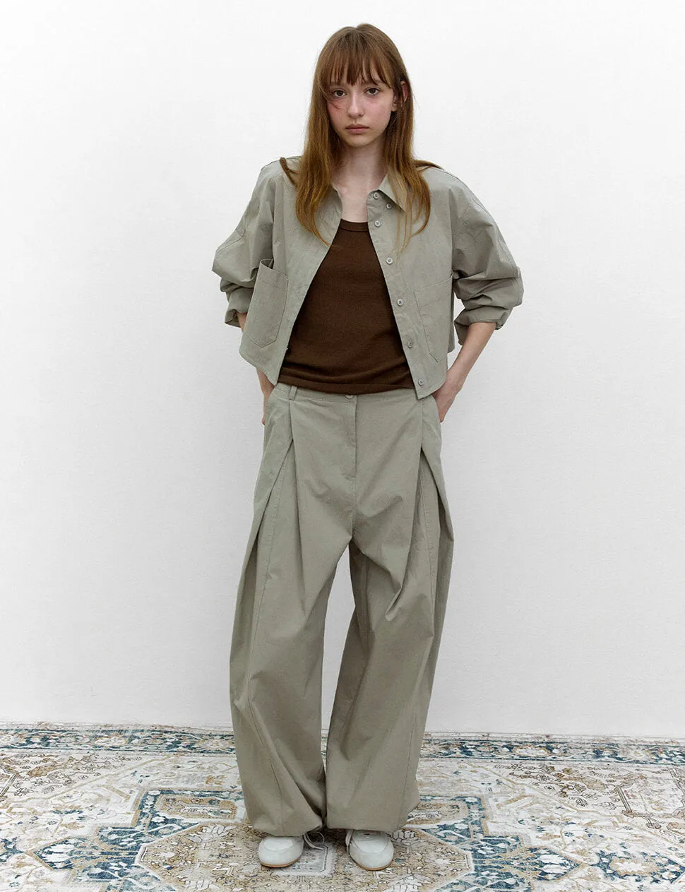 Grey Crop Pocket Shirt sold by Pixie Market product image thumbnail 3