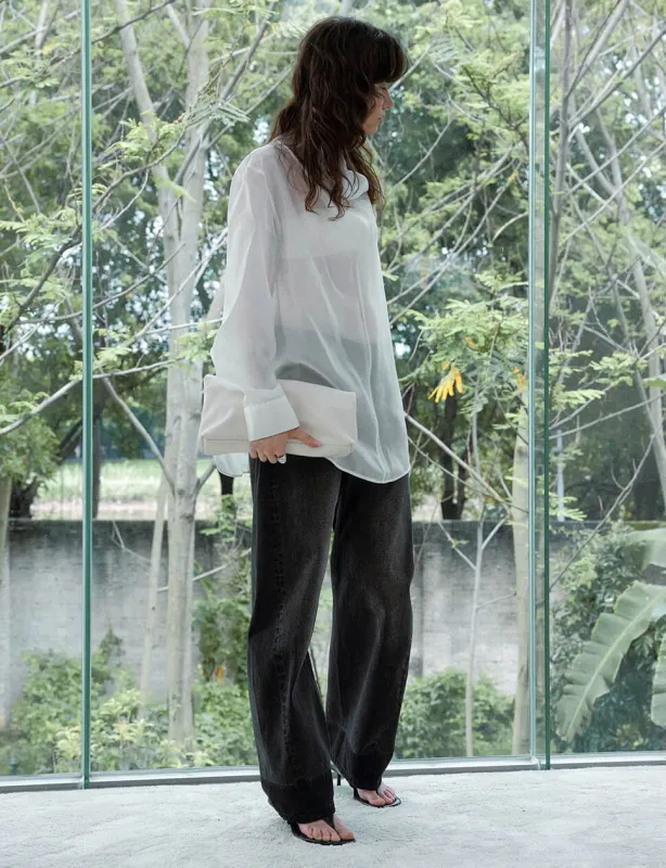 White Sheer Shirt sold by Pixie Market