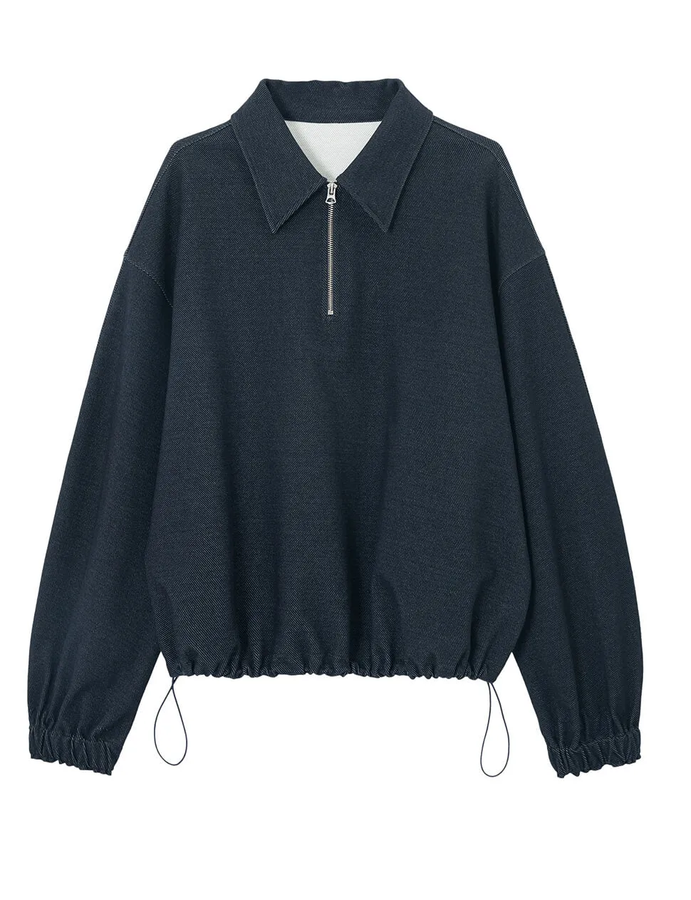 Navy Collar Zip Sweatshirt sold by Pixie Market product image thumbnail 5