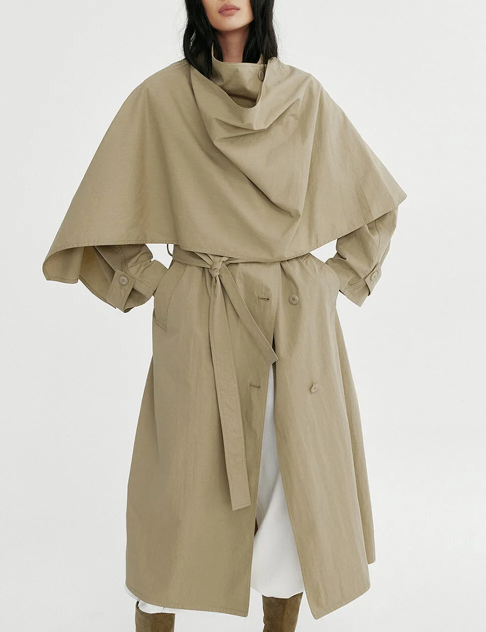 Wrap Scarf Khaki Trench-BESTSELLER sold by Pixie Market product image thumbnail 5