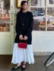 Black Contrast Sweatshirt Dress sold by Pixie Market