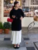 Black Contrast Sweatshirt Dress sold by Pixie Market