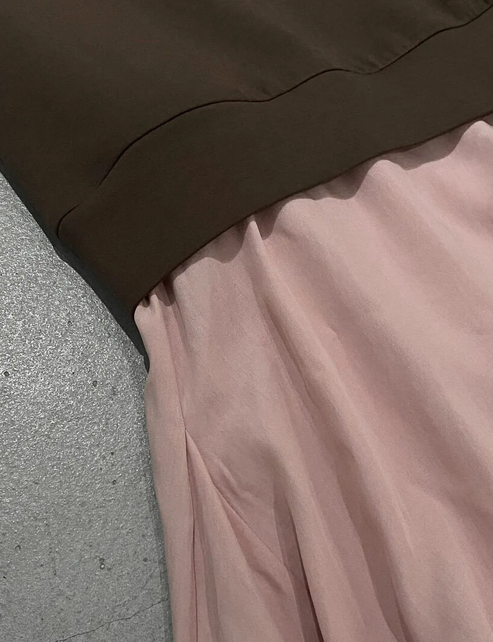 Brown Contrast Sweatshirt Dress sold by Pixie Market product image thumbnail 5