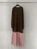 Brown Contrast Sweatshirt Dress sold by Pixie Market