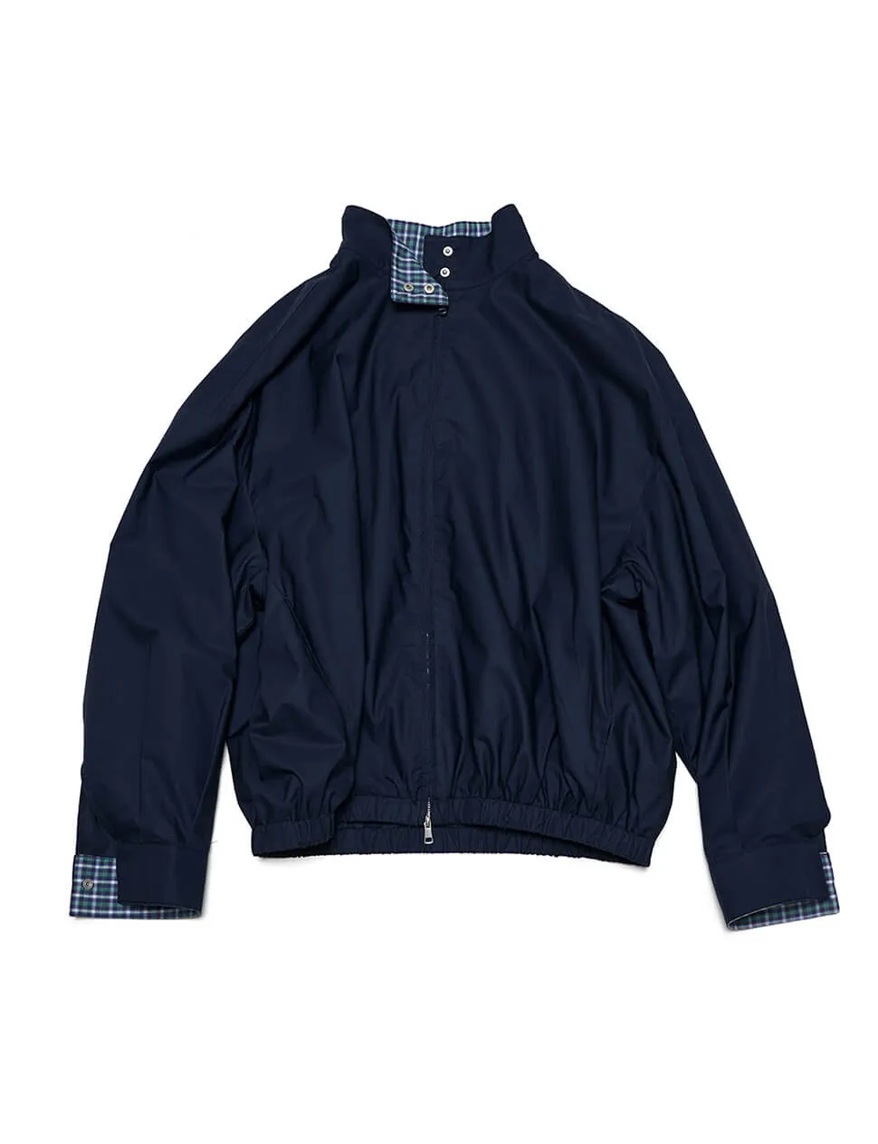 Navy Plaid Bomber Jacket-BESTSELLER sold by Pixie Market product image thumbnail 4