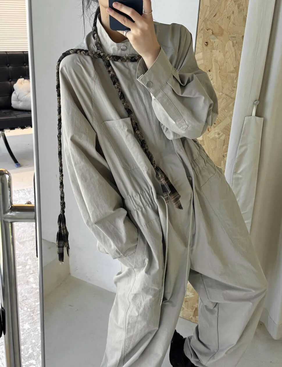 Grey Oversized Parachute Jumpsuit-PREORDER sold by Pixie Market product image thumbnail 4