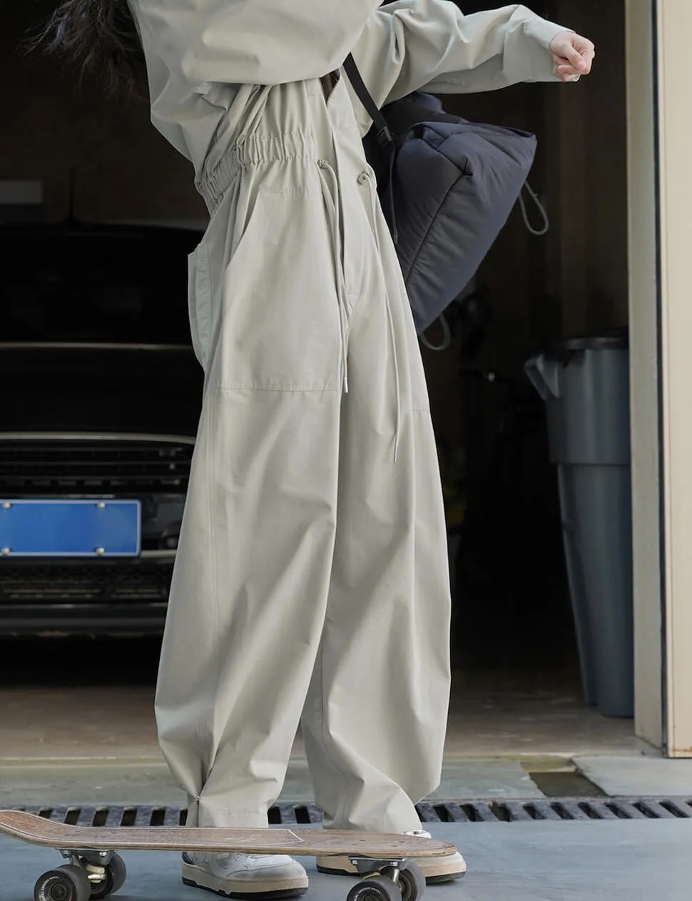Grey Oversized Parachute Jumpsuit-PREORDER sold by Pixie Market product image thumbnail 2
