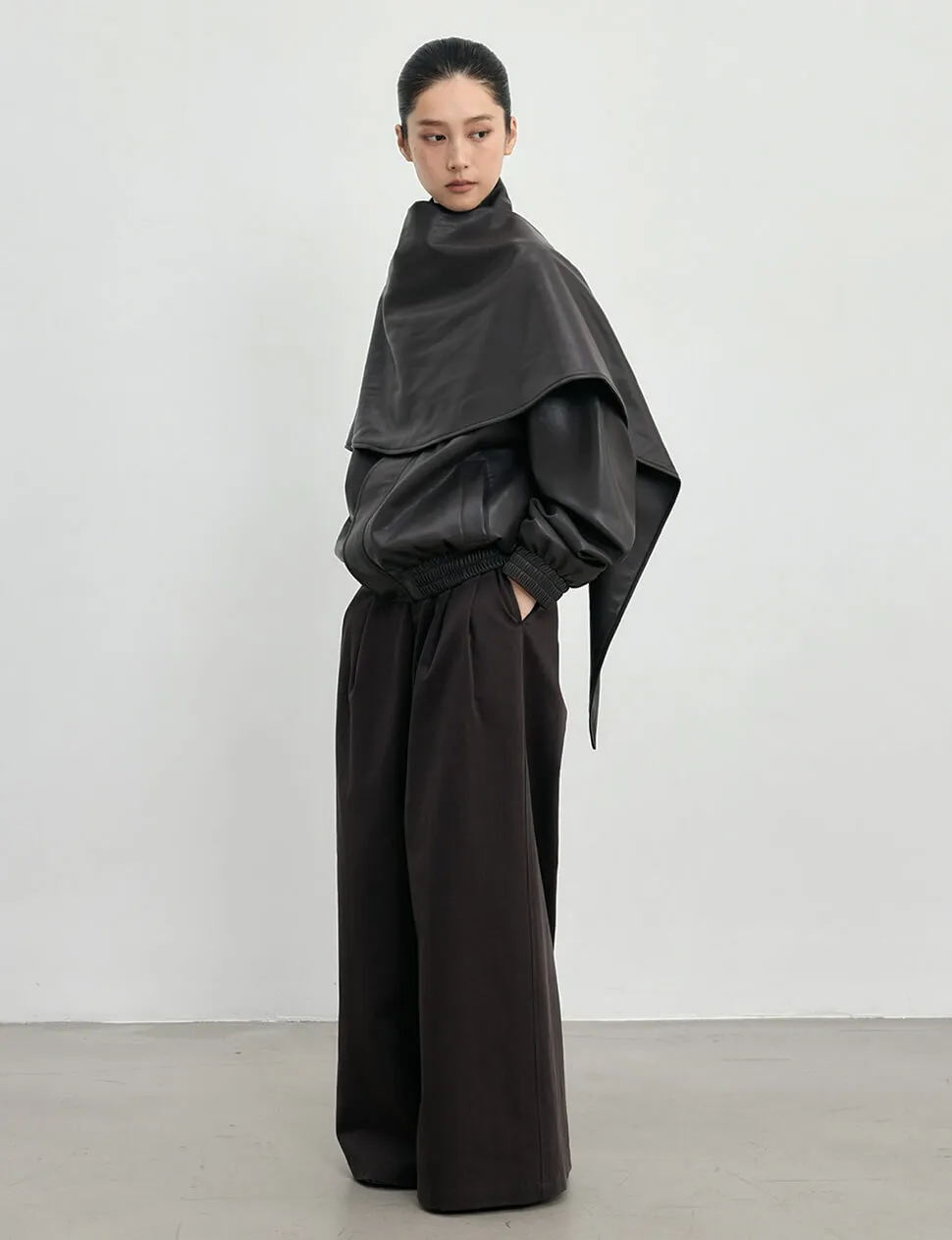 Leather Scarf Bomber jacket-BESTSELLER sold by Pixie Market product image thumbnail 3