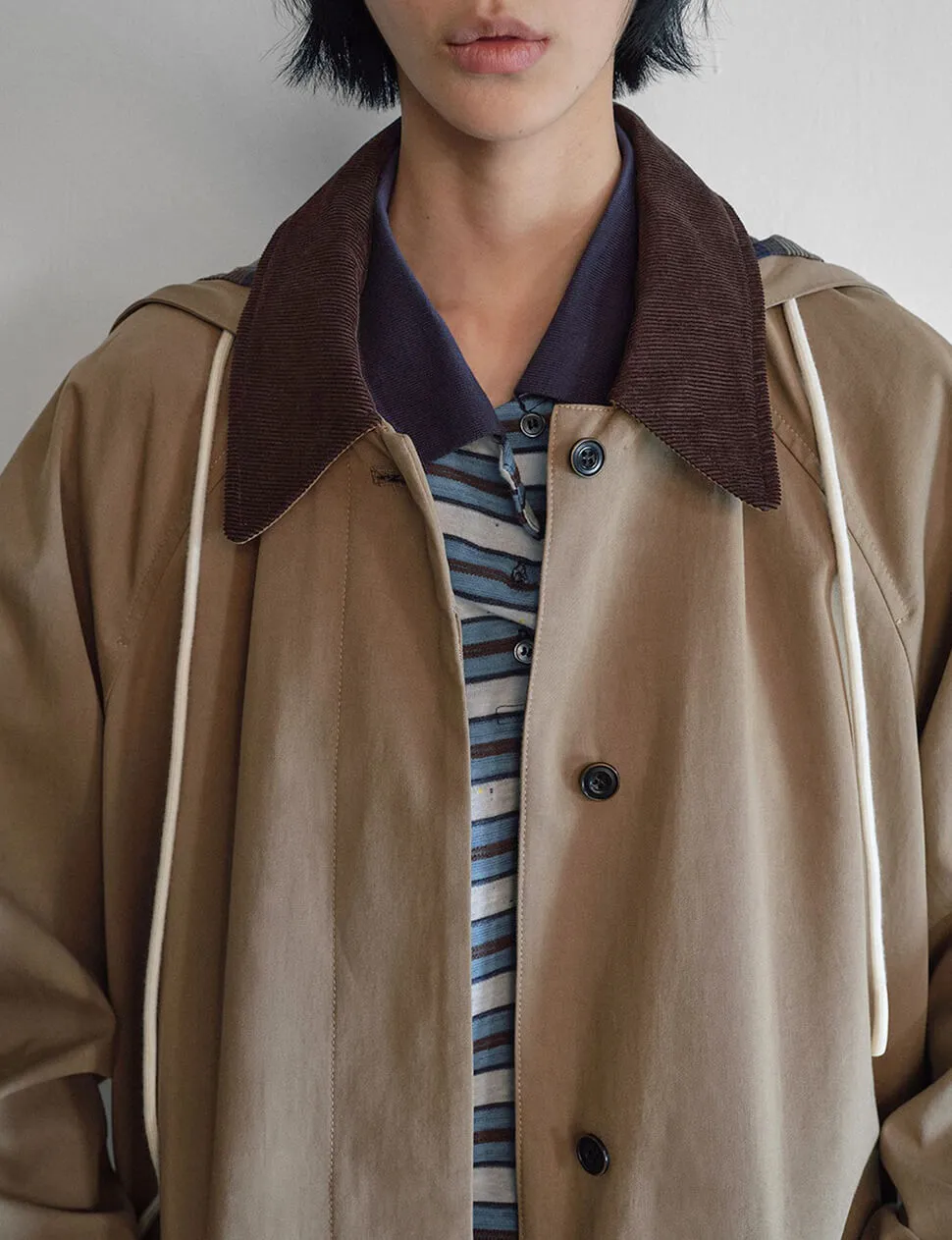 Tan Hooded Oversized Coat sold by Pixie Market product image thumbnail 4
