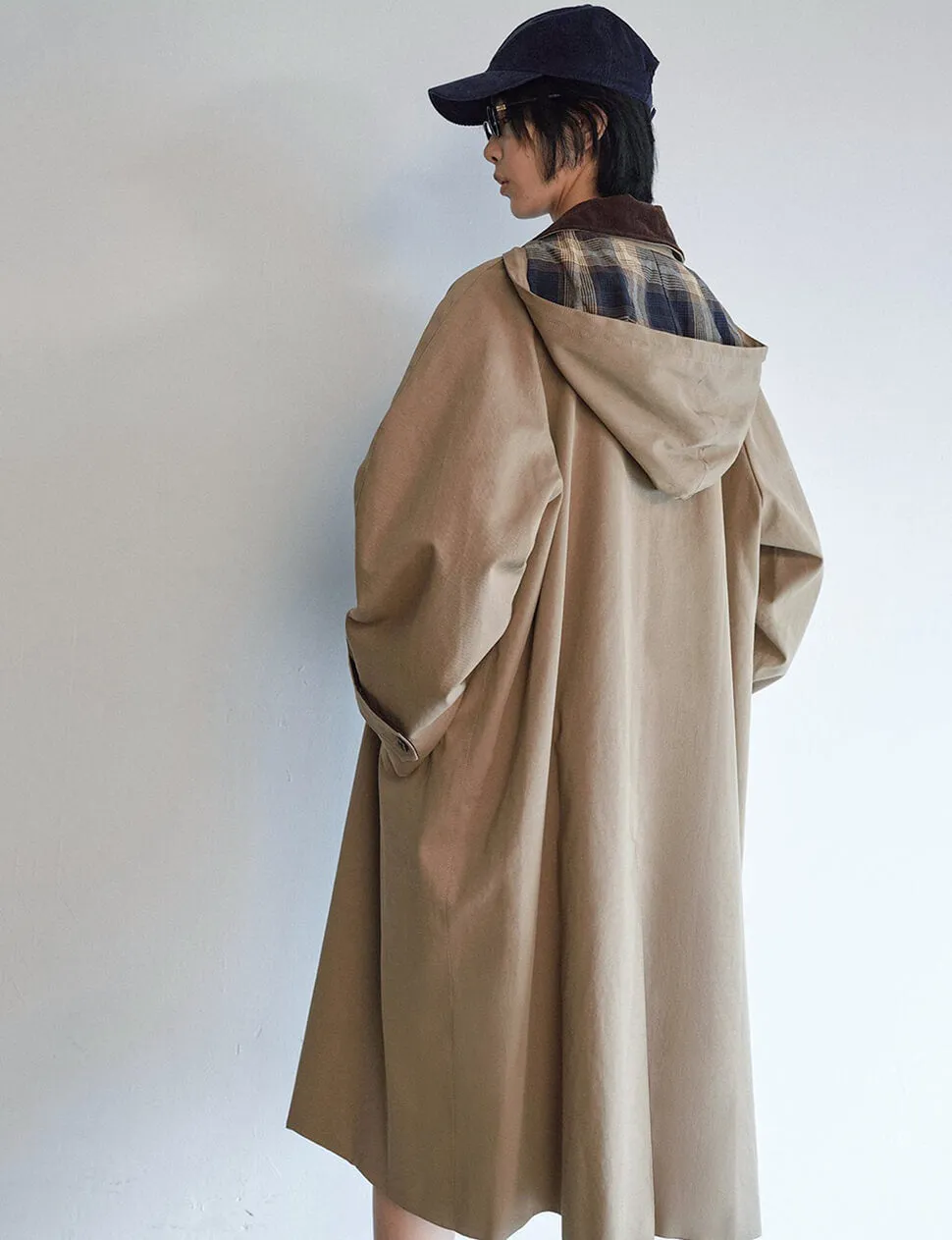 Tan Hooded Oversized Coat sold by Pixie Market product image thumbnail 2