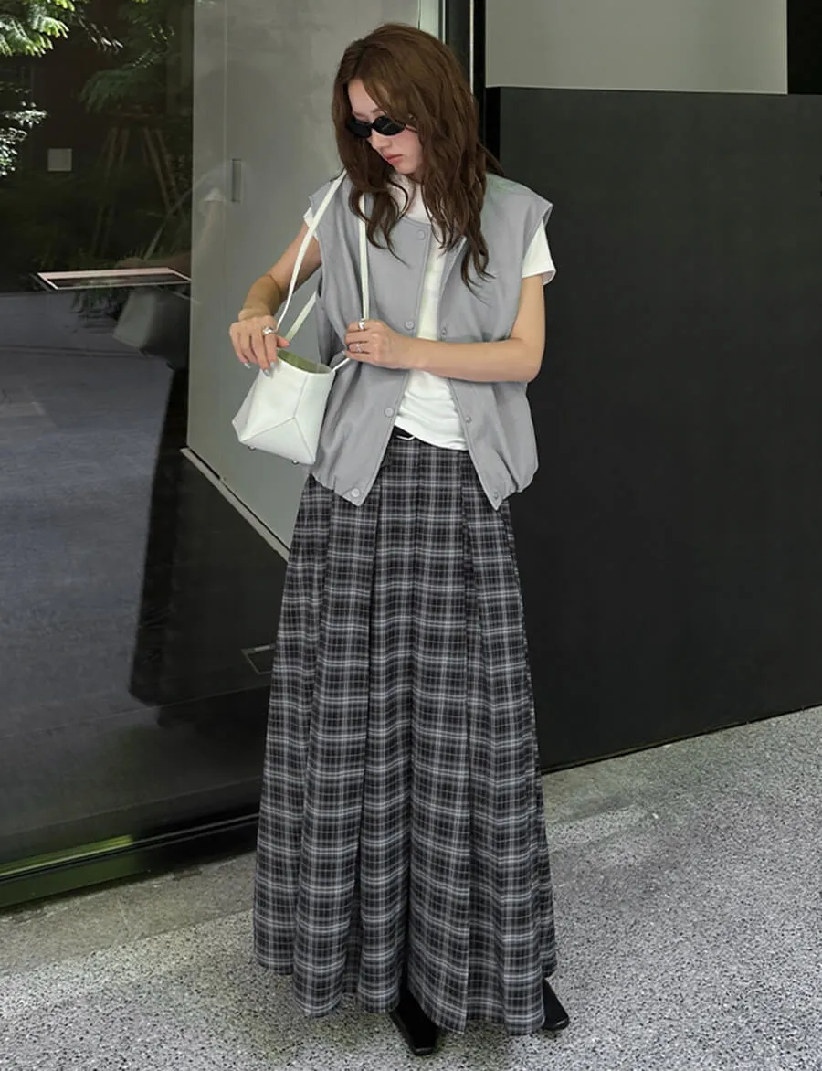 Grey Plaid Belted Skirt sold by Pixie Market product image thumbnail 5