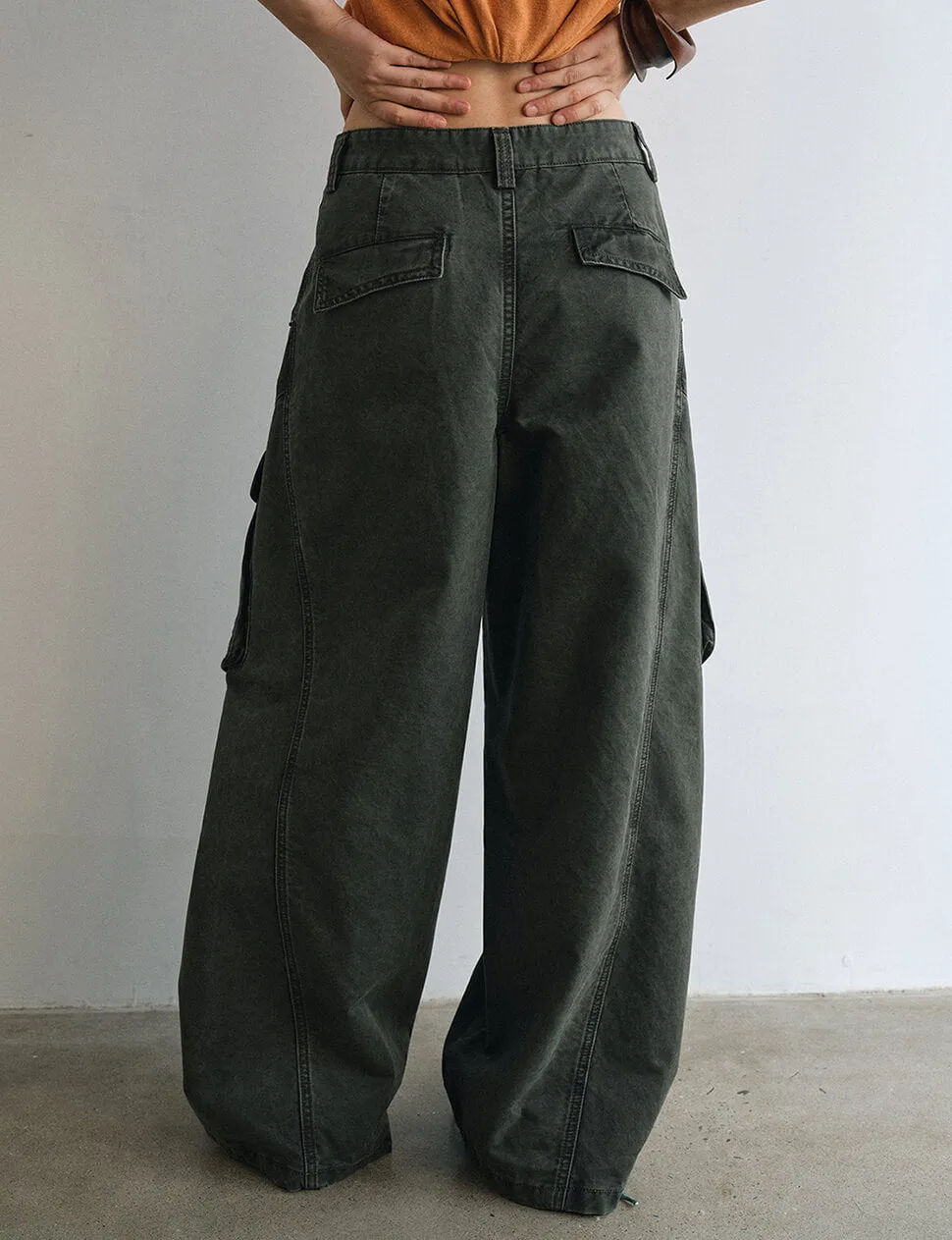 Olive Cargo Pants-BESTSELLER sold by Pixie Market product image thumbnail 2