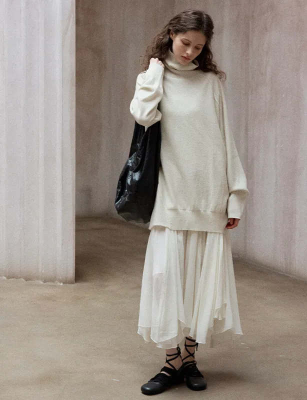 Asymmetric Sheer Skirt sold by Pixie Market