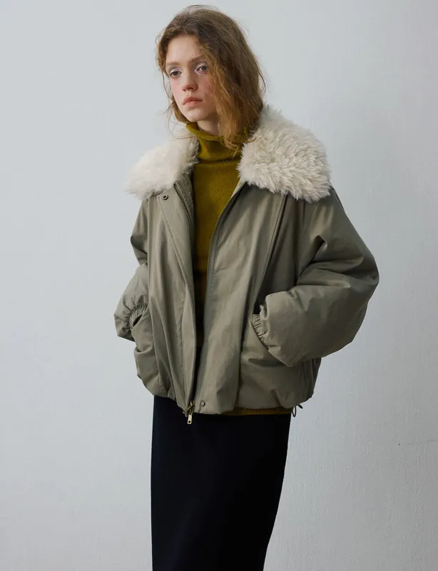 Fur Collar Bomber Jacket sold by Pixie Market