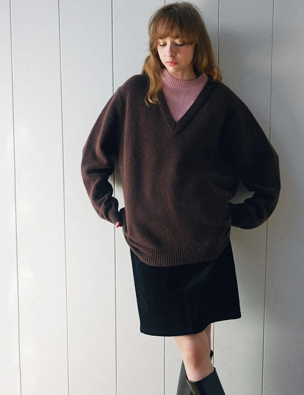 Brown Two-Tone Wool Sweater sold by Pixie Market product image thumbnail 4
