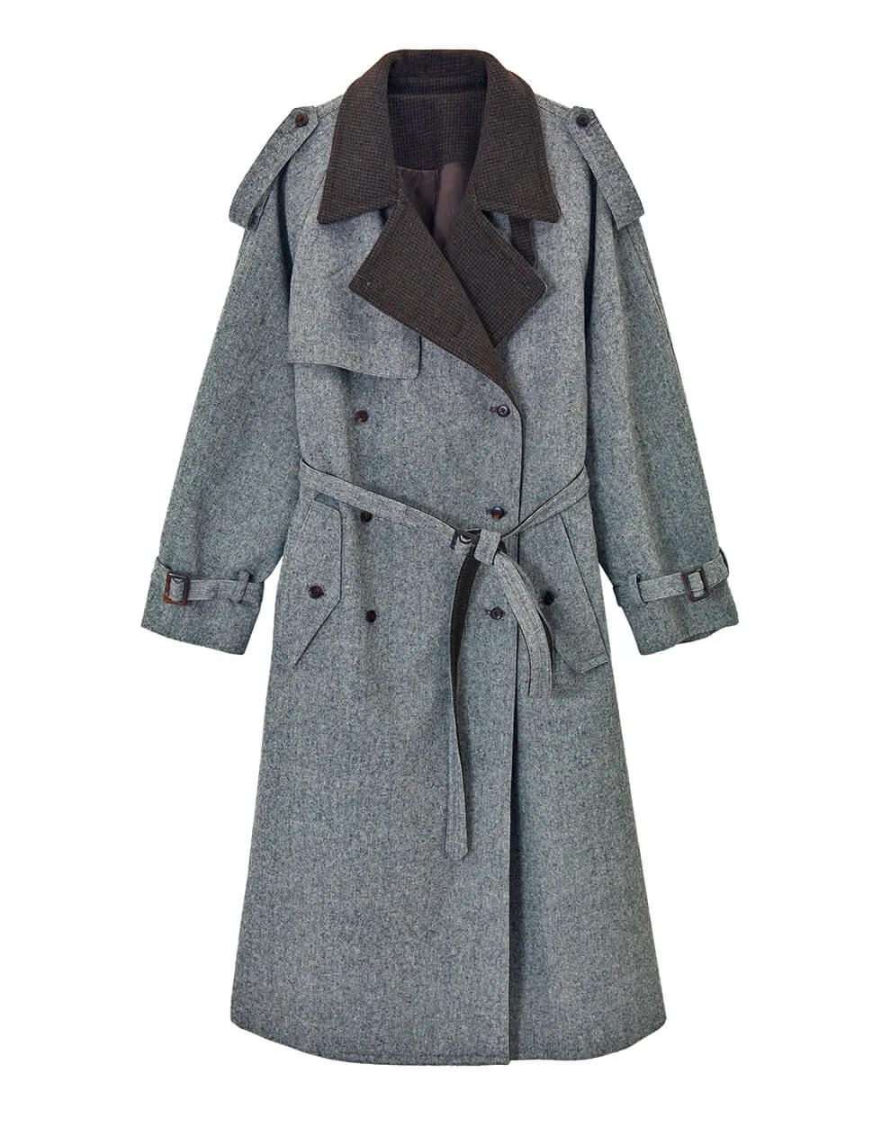 Contrast Collar Trench Coat sold by Pixie Market product image thumbnail 5