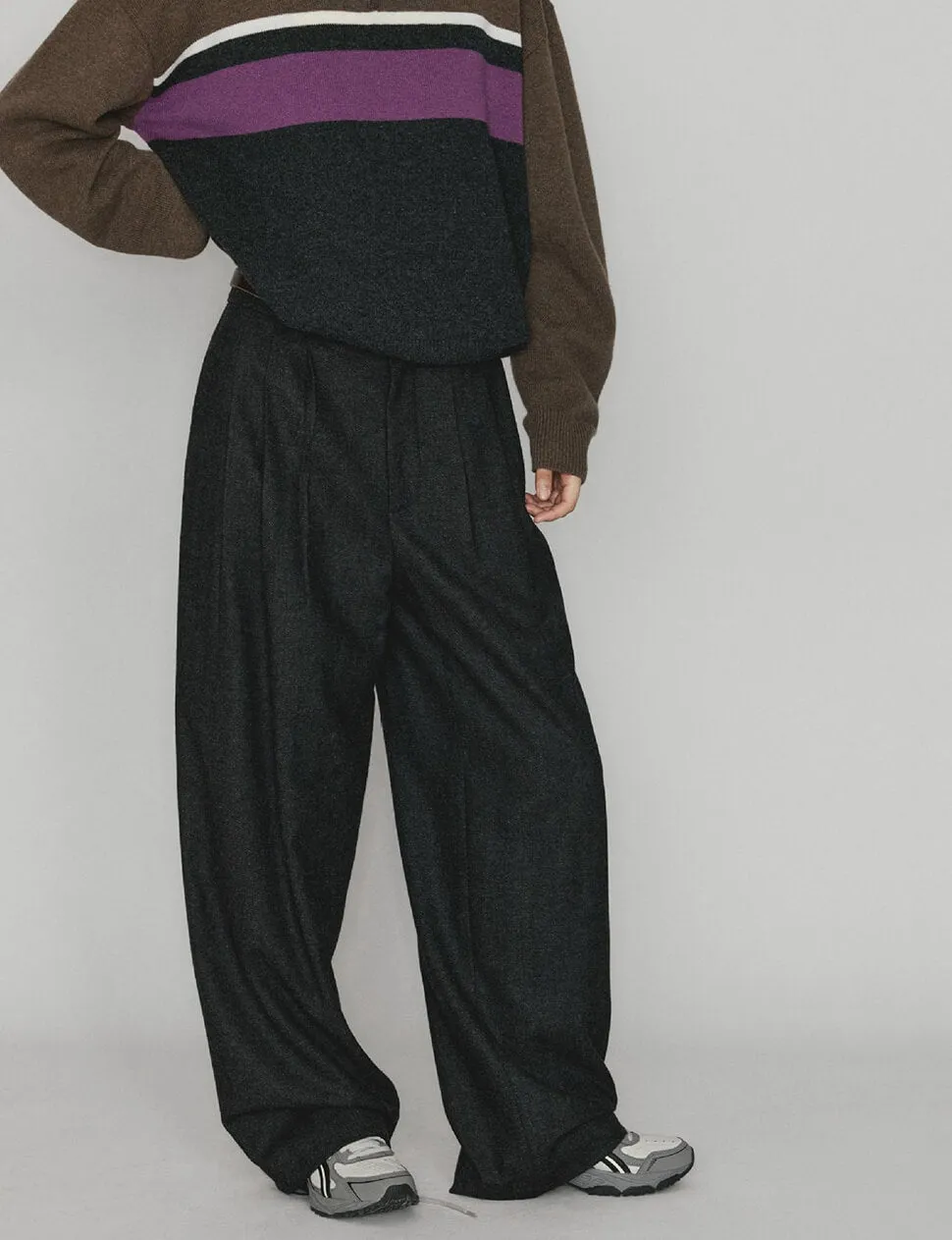 Dark Grey Wool-Blend Pants sold by Pixie Market product image thumbnail 3