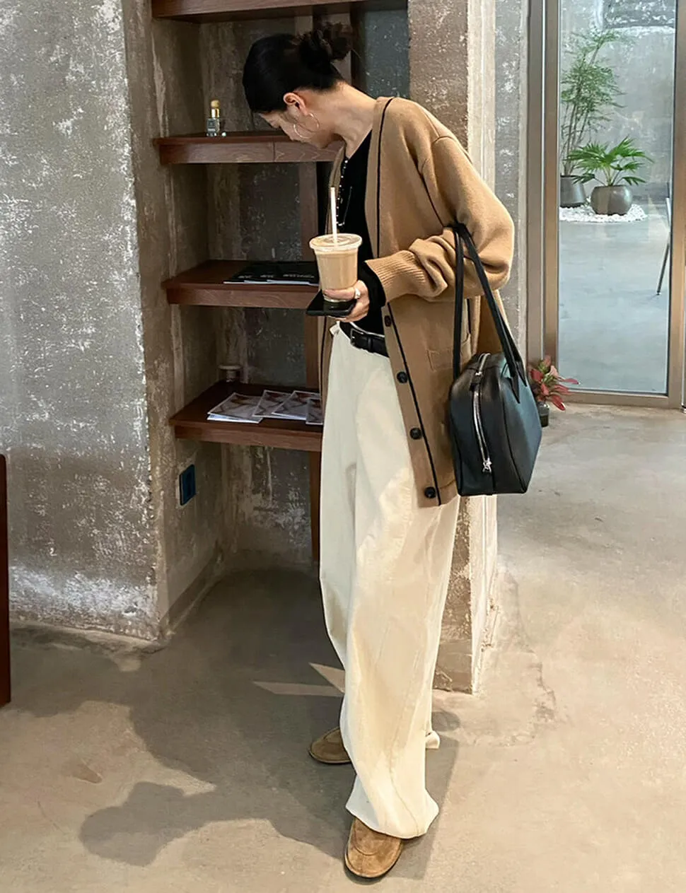 Tan Long Cardigan sold by Pixie Market product image thumbnail 4