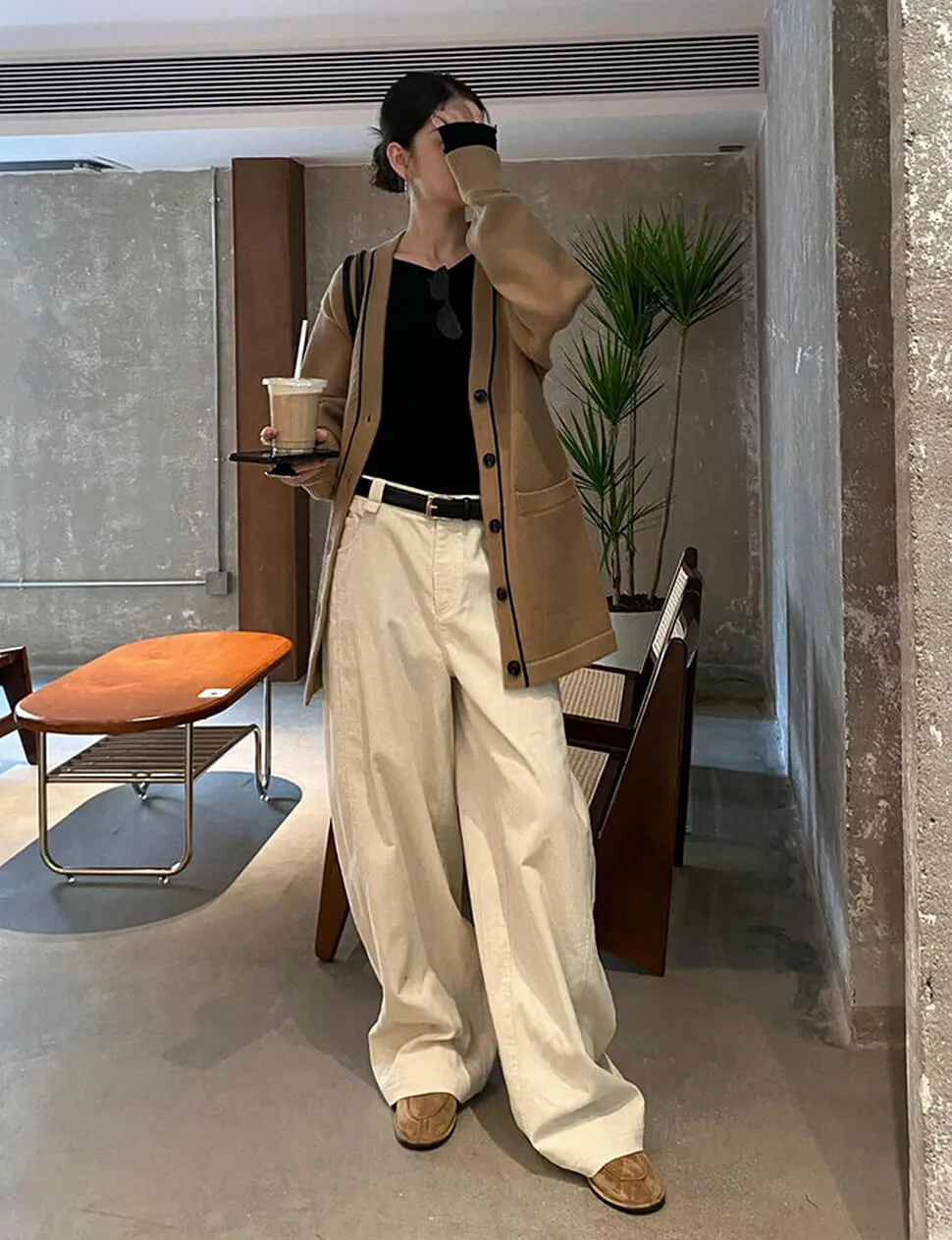 Tan Long Cardigan sold by Pixie Market product image thumbnail 5