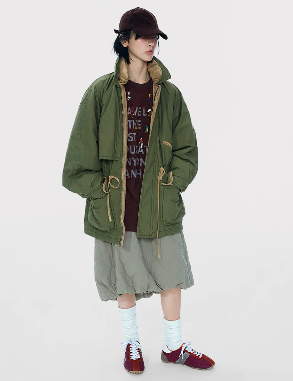 Oversized Olive Parka -PREORDER sold by Pixie Market product image thumbnail 3