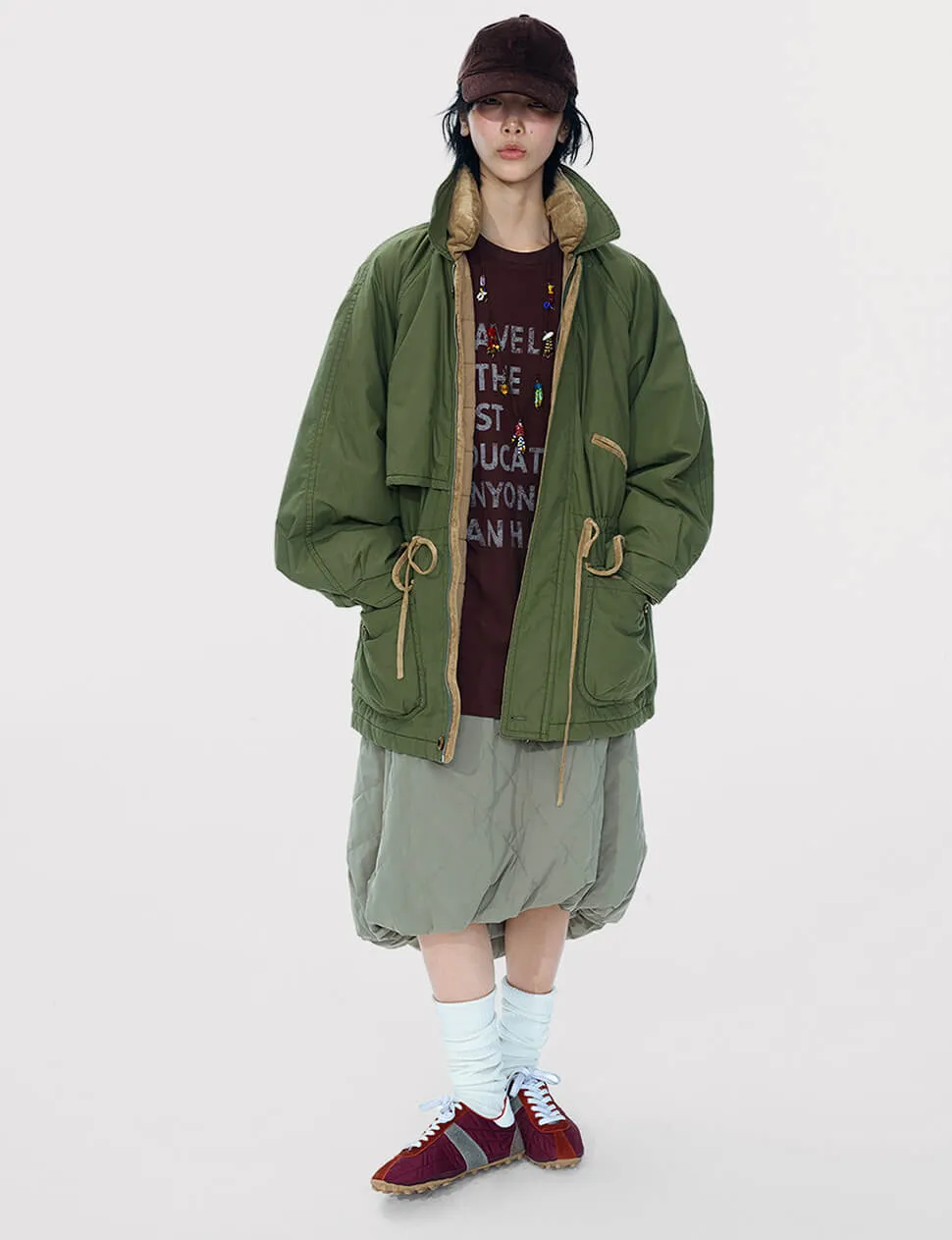Oversized Olive Parka -PREORDER sold by Pixie Market product image thumbnail 5