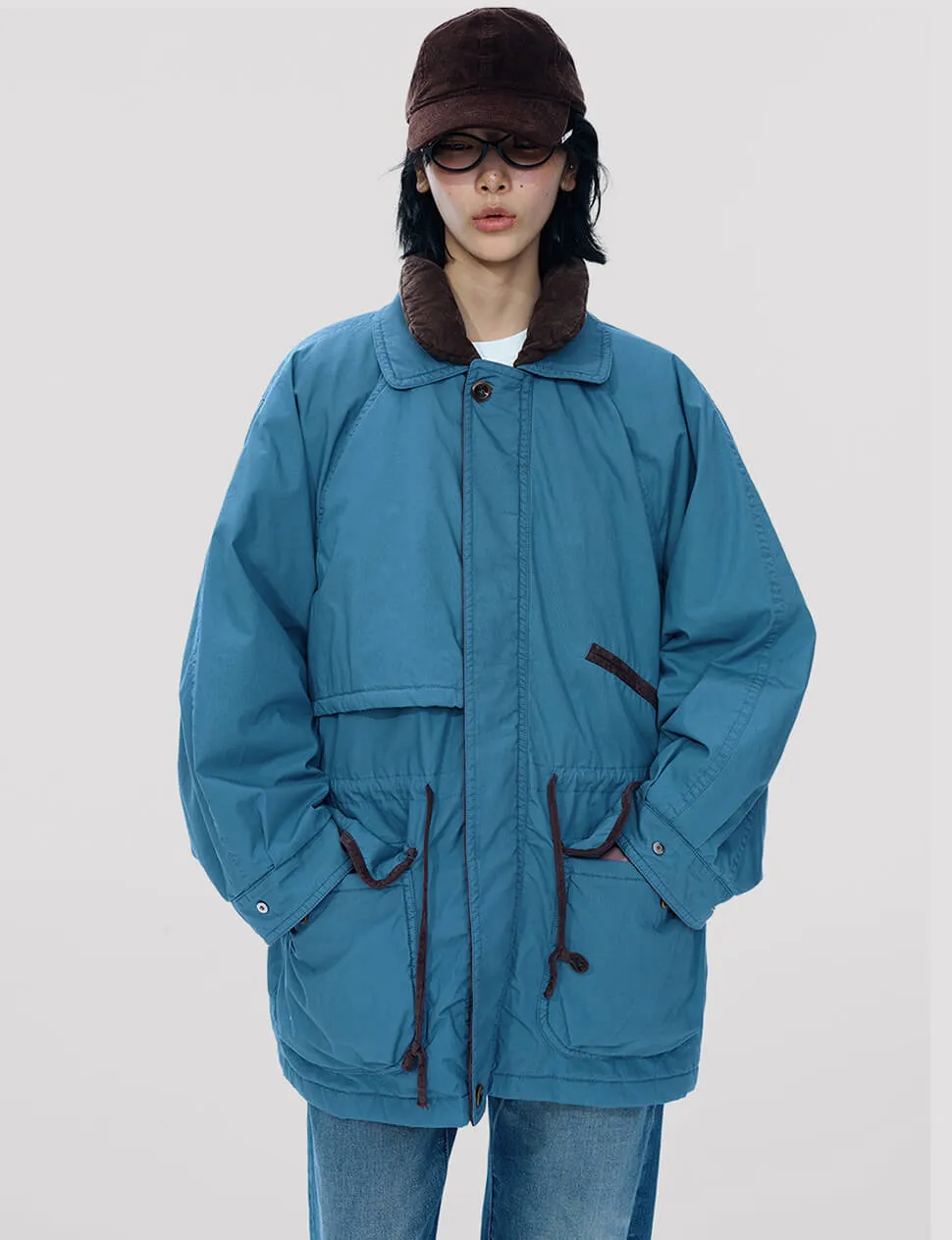 Oversized Blue Parka -PREORDER sold by Pixie Market product image thumbnail 3