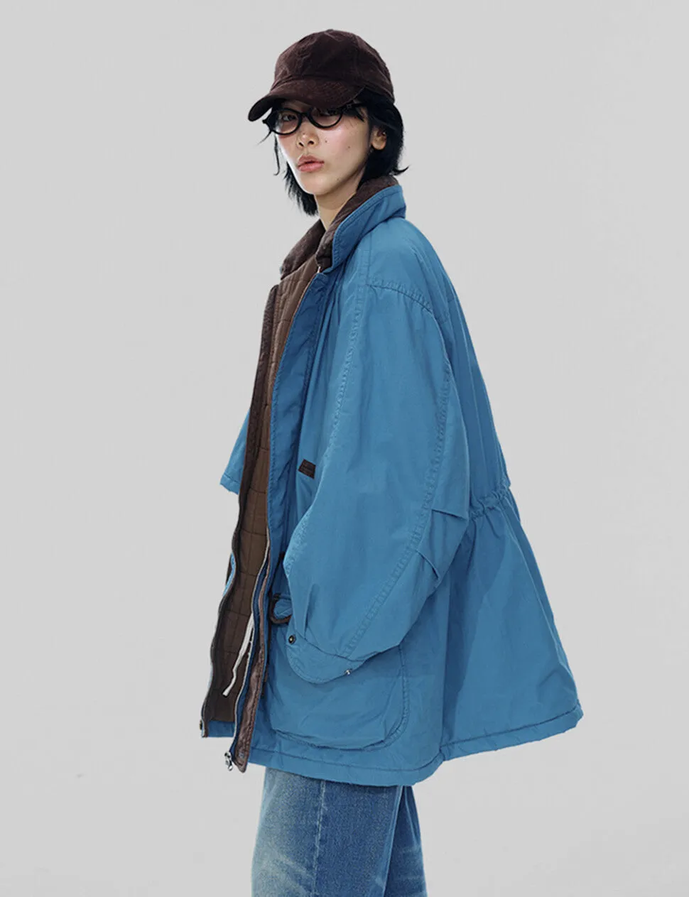 Oversized Blue Parka -PREORDER sold by Pixie Market product image thumbnail 4