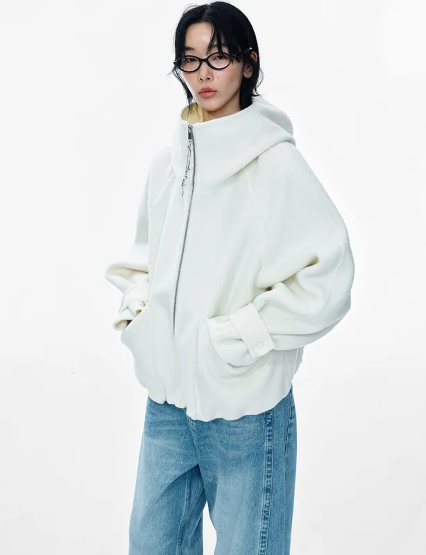 Ivory Wool Hooded Jacket -PREORDER sold by Pixie Market