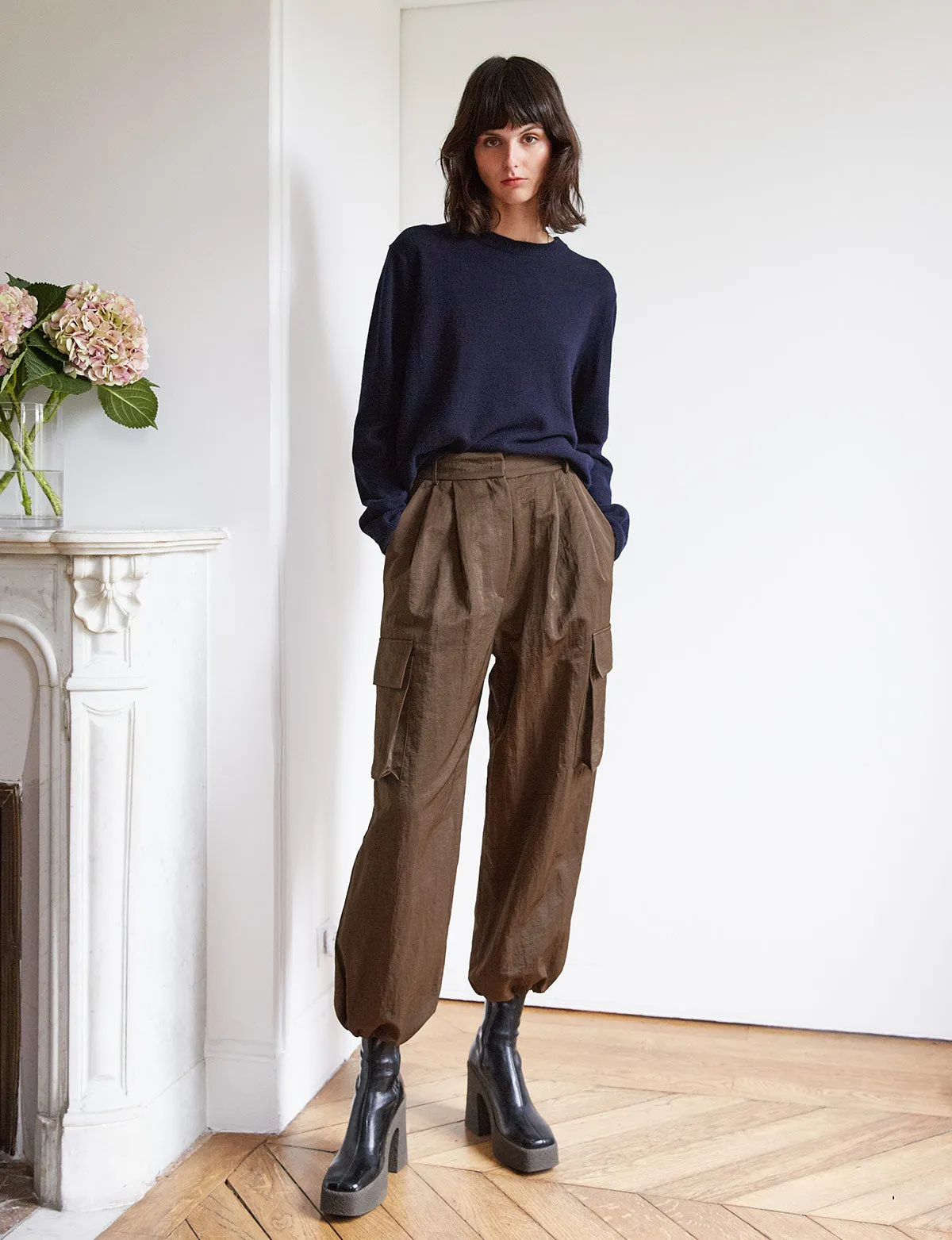 Brown Cargo Parachute Pant sold by Pixie Market product image thumbnail 3