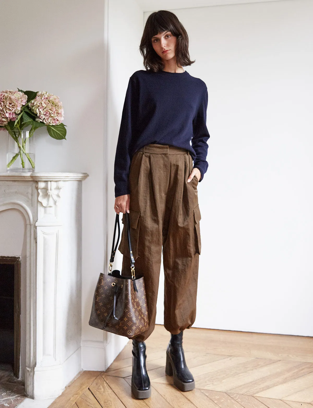 Brown Cargo Parachute Pant sold by Pixie Market product image thumbnail 5