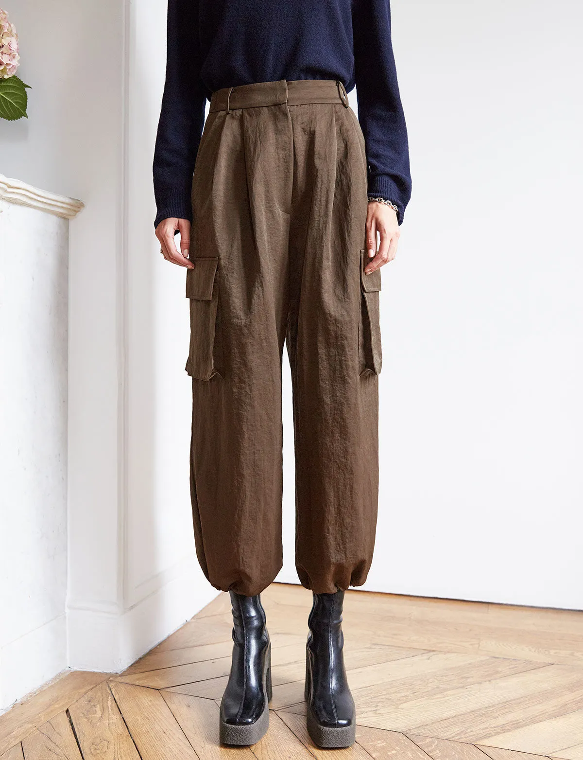 Brown Cargo Parachute Pant sold by Pixie Market product image thumbnail 2