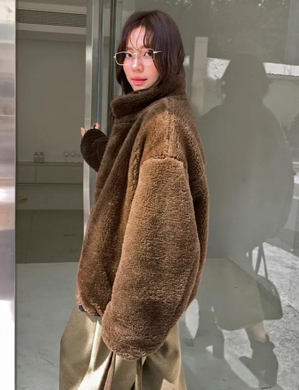 Reversible Brown Fur Jacket sold by Pixie Market