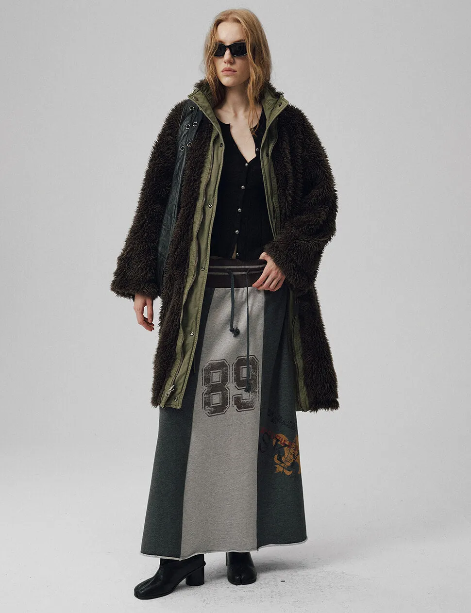 Olive Fur Reversible Parka Jacket sold by Pixie Market product image thumbnail 5