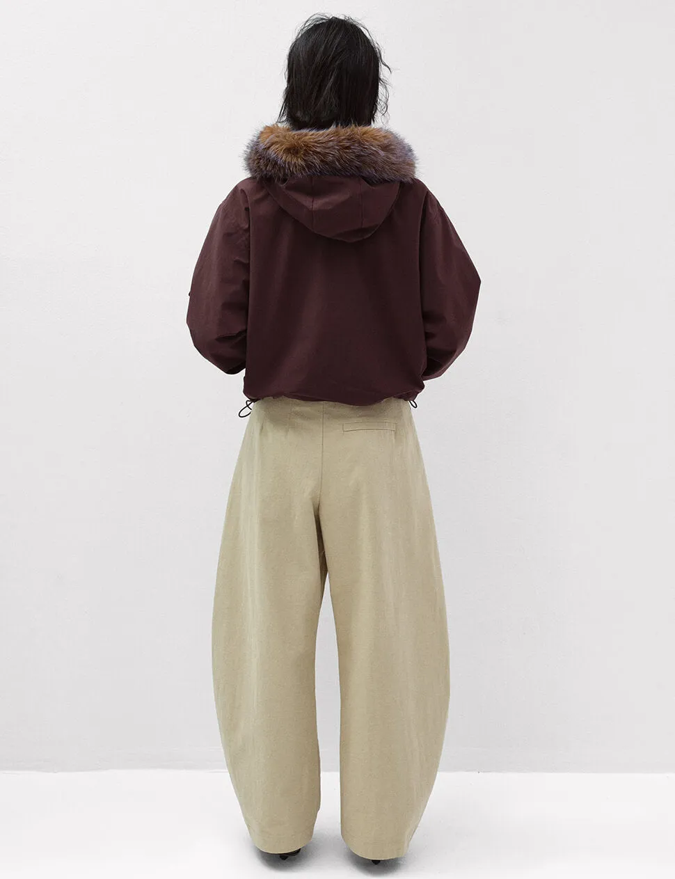 Tan High Waist Barrel Leg Pants sold by Pixie Market product image thumbnail 5