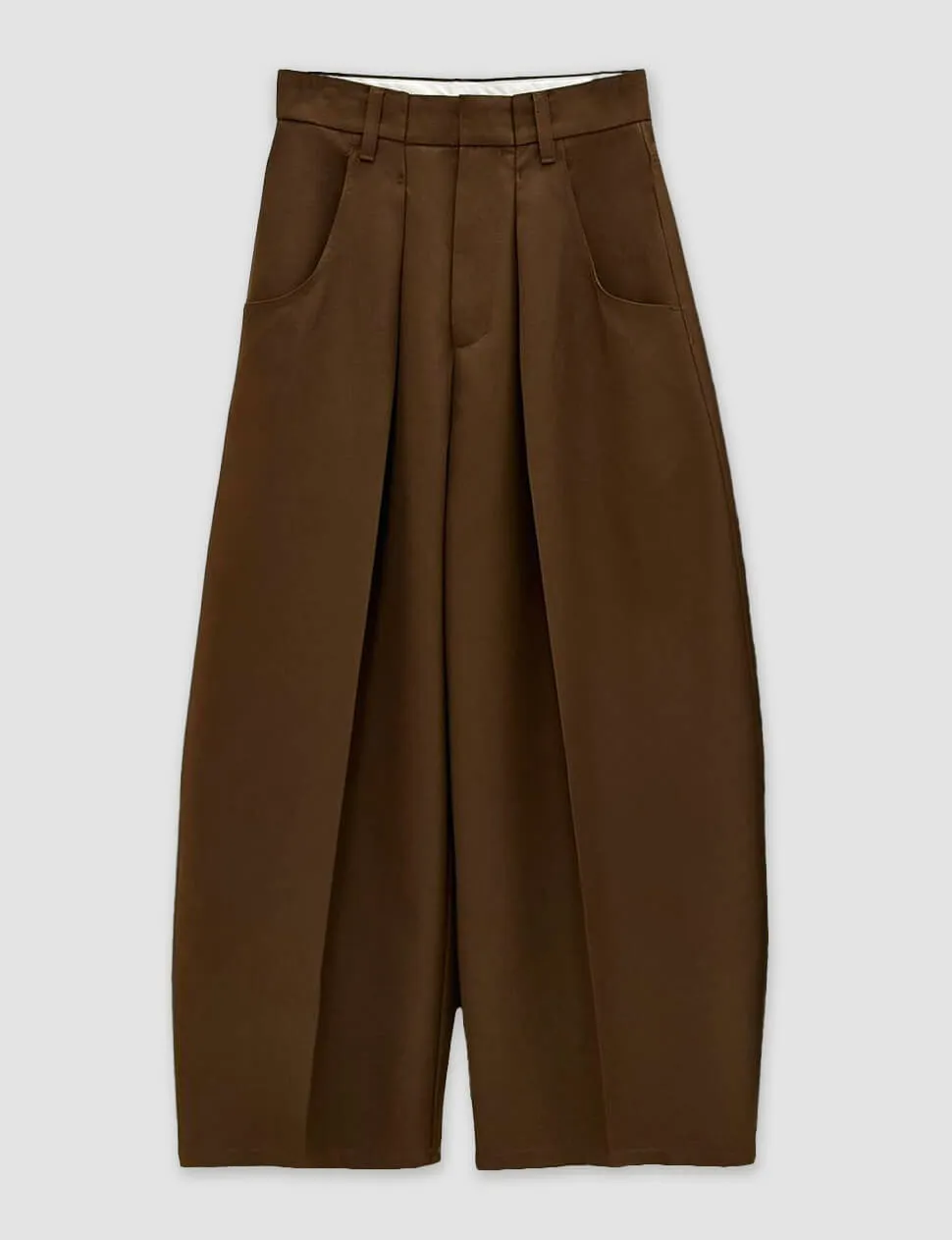Brown High Waist Barrel Leg Pants-PREORDER sold by Pixie Market product image thumbnail 4