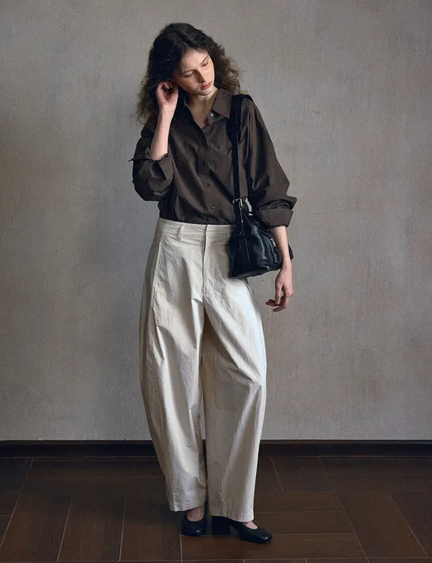 Stone High Waist Barrel Leg Pants-PREORDER made by Pixie Market