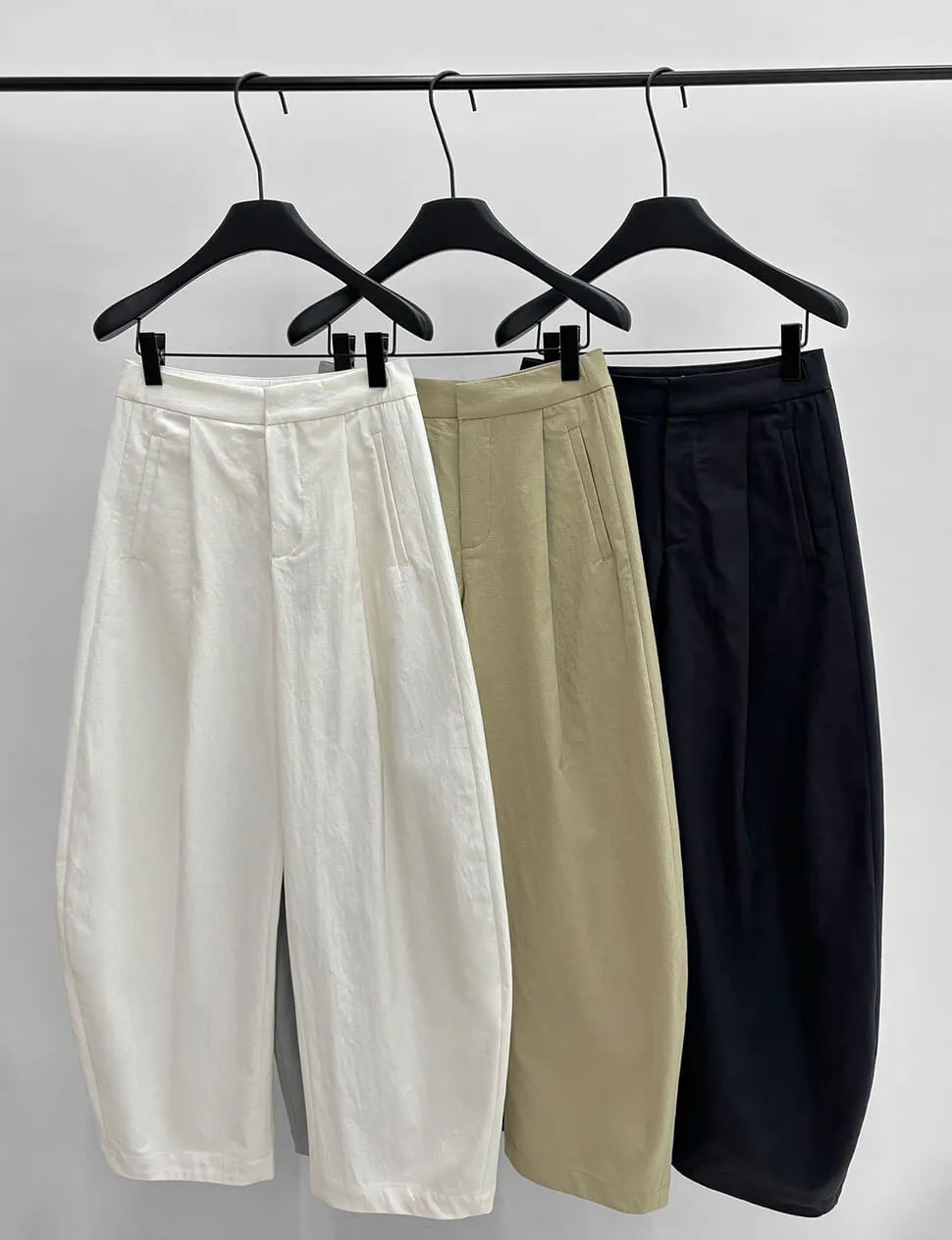 Dark Navy High Waist Barrel Leg Pants sold by Pixie Market product image thumbnail 5