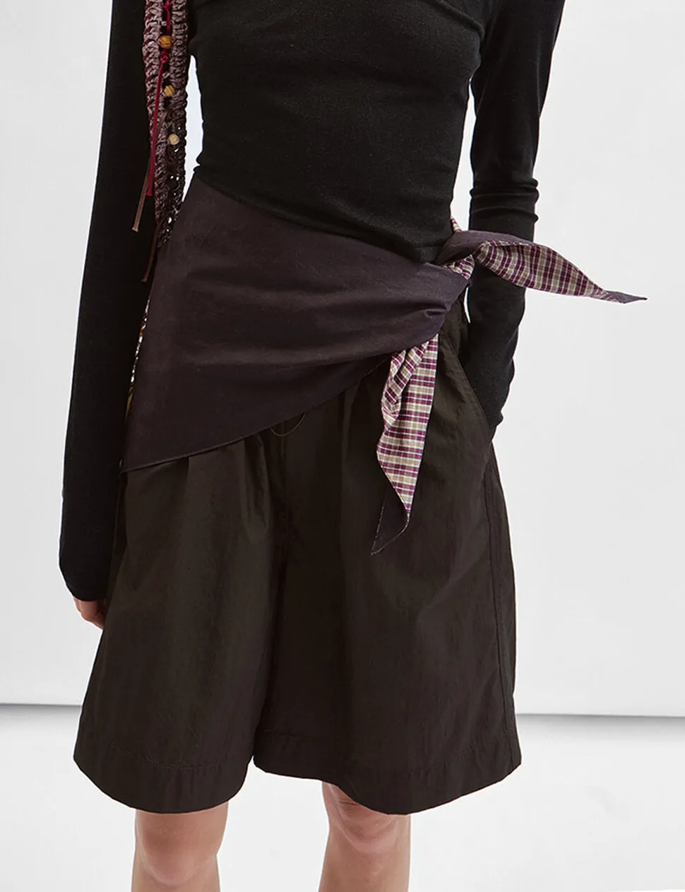 Brown Relaxed Drawstring Short-PREORDER sold by Pixie Market product image thumbnail 4