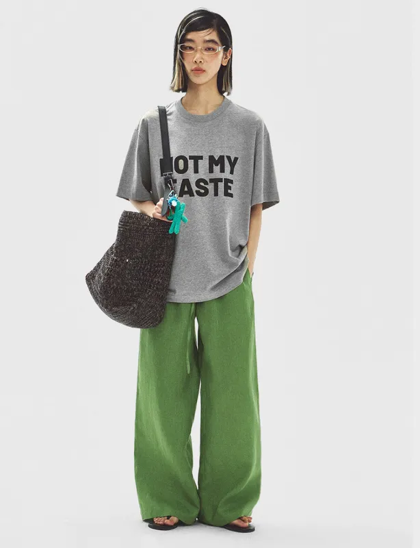 Not My Taste Graphic Tee in Grey-PREORDER made by Pixie Market