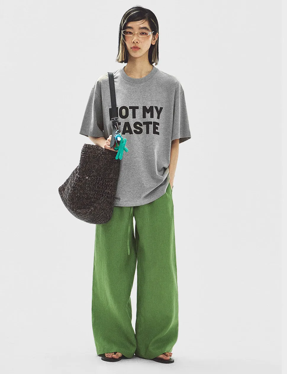 Not My Taste Graphic Tee in Grey sold by Pixie Market
