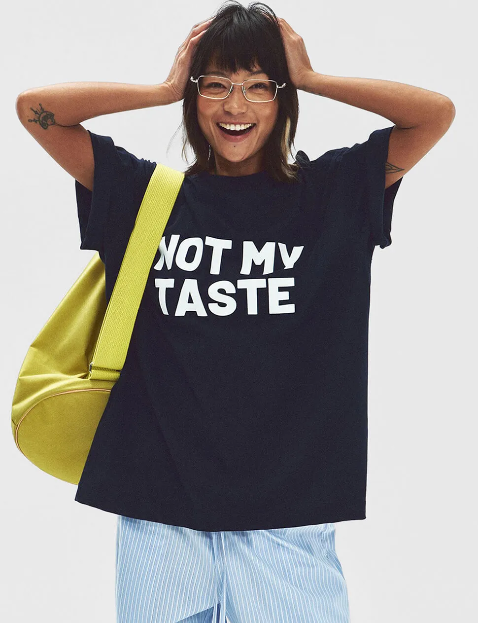 Not My Taste Graphic Tee in Navy-PREORDER sold by Pixie Market product image thumbnail 2