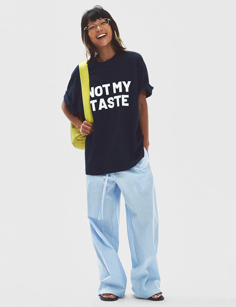 Not My Taste Graphic Tee in Navy-PREORDER sold by Pixie Market product image thumbnail 4