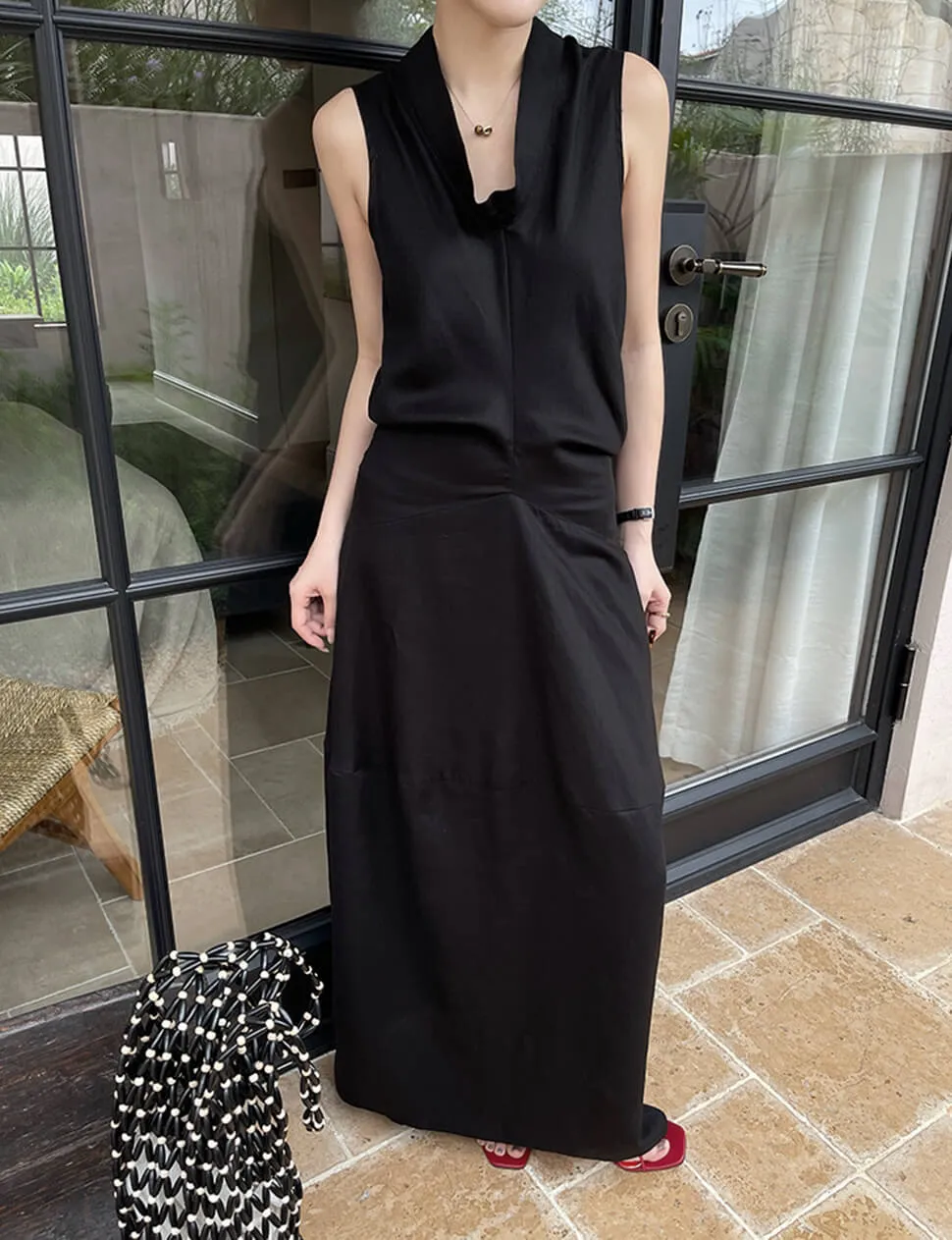 Cowl Neck Sleeveless Paneled Maxi Dress sold by Pixie Market product image thumbnail 5