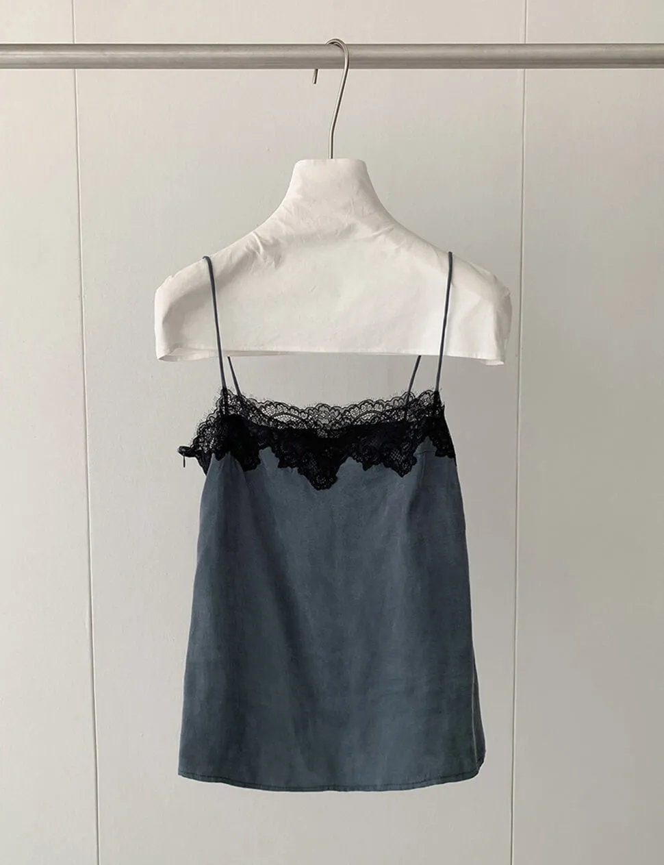 Lace Trim Slip Cami Top in Slate sold by Pixie Market product image thumbnail 3