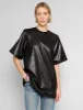 Black Leather T-Shirt sold by Pixie Market