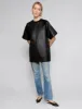 Black Leather T-Shirt sold by Pixie Market