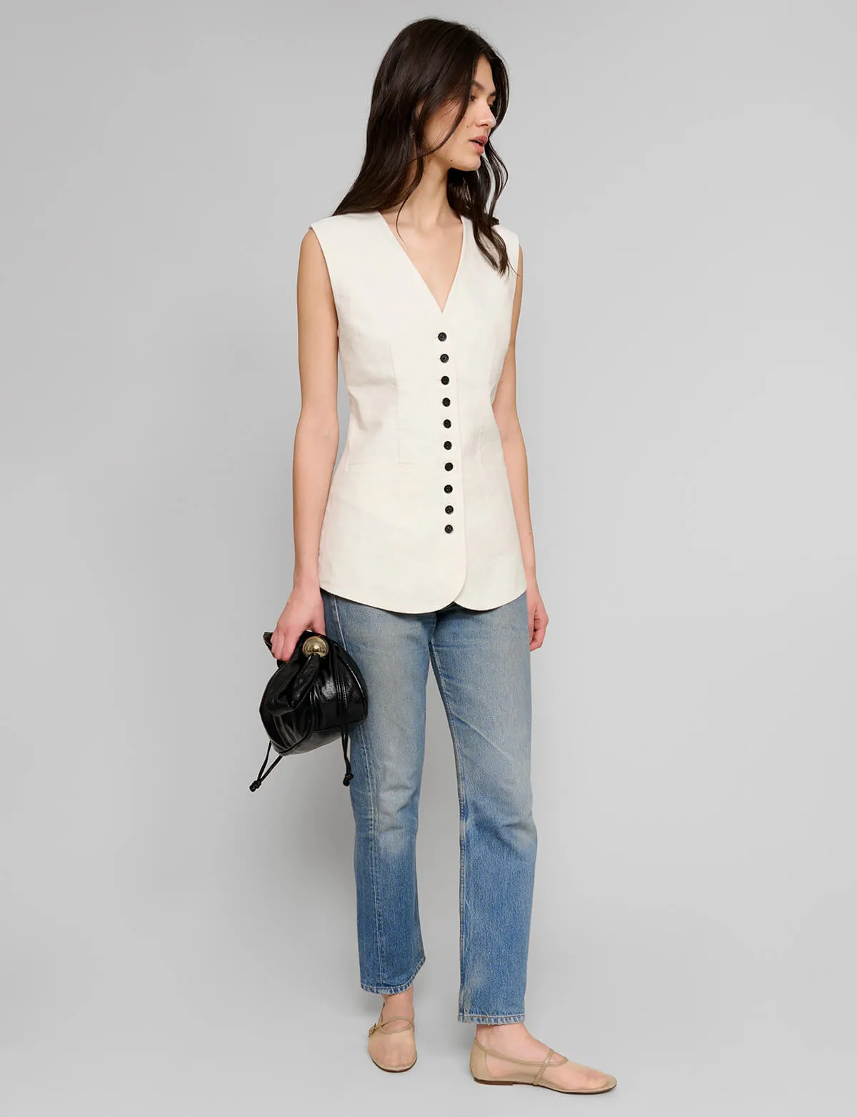 Tasia Linen Vest Top - BESTSELLER sold by Pixie Market product image thumbnail 5