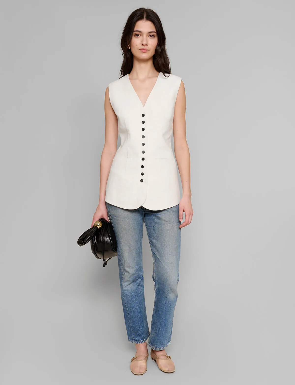 Tasia Linen Vest Top - BESTSELLER sold by Pixie Market product image thumbnail 3